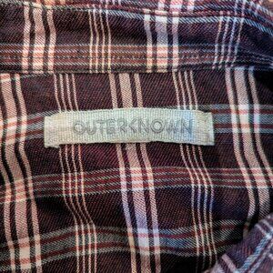 Outerknown Organic Cotton Flannel Medium Mens Long Sleeve Shirt